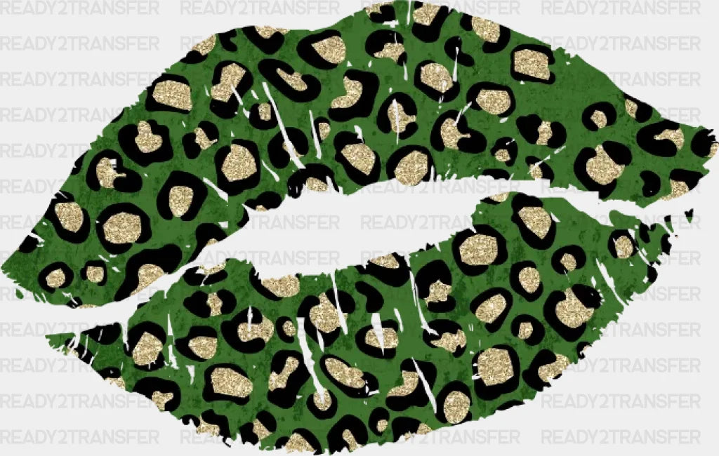 Leopard Lips St. Patrick’s Day Dtf Heat Transfer Saint Patricks Design St Paddys