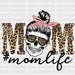 Leopard SKULL MOMLIFE DTF Transfer ready2transfer Black