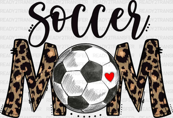 Leopard Soccer Mom Mother's Day DTF Heat Transfer, Mama Design, Mom DTF