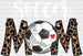 Leopard Soccer Mom Mother's Day DTF Heat Transfer, Mama Design, Mom DTF ready2transfer White