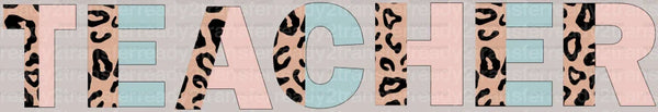 Leopard Teacher DTF Heat Transfer