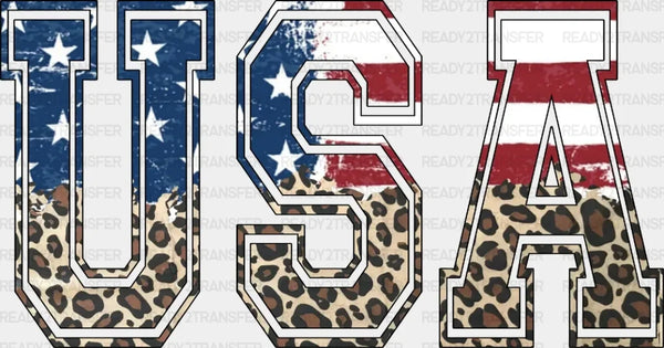 Leopard Usa 4th Of July DTF Heat Transfer, Independence Day Design, Fourth Of July DTF