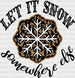 LET IT SNOW DTF Transfer ready2transfer Black