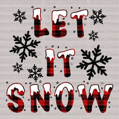 LET IT SNOW Snowflake DTF Transfer - ready2transfer