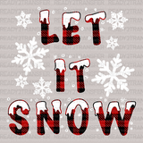 LET IT SNOW Snowflake DTF Transfer - ready2transfer