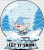 Let It Snow Snowglobe Design - Winter Iron On Dtf Transfer