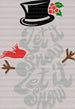 Let It Snow Snowman DTF Transfer ready2transfer Lined