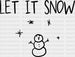 LET IT SNOWMAN DTF Transfer ready2transfer Black