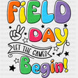 Let The Games Begin B&W Peace Sign - Field Trip DTF Transfers ready2transfer Dark Color Design (See Imaging)