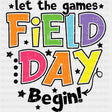 Let The Games Begin B&W Stars - Field Trip DTF Transfers ready2transfer Dark Color Design (See Imaging)