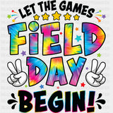 Let The Games Begin Colorful Gradient - Field Trip DTF Transfers ready2transfer