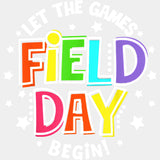 Let The Games Begin Stars B&W - Field Trip DTF Transfers ready2transfer Light Color Design (See Imaging)