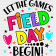 Let The Games Begin, Stars & Hearts - Field Trip DTF Transfers ready2transfer Dark Color Design (See Imaging)
