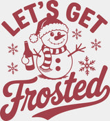 Let’s Get Frosted - Christmas DTF Transfer Adult Unisex - S & M (10’’) / Red Color Design (See Imaging)