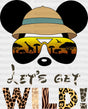 Let’s Get Wild Disney Safari Dtf Heat Transfer Vacation Design Mickey Minnie