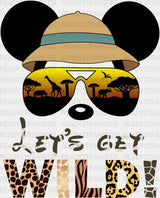 Let’s Get Wild Disney Safari Dtf Heat Transfer Vacation Design Mickey Minnie