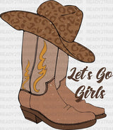 Lets Go Girls Boots Dtf Transfer