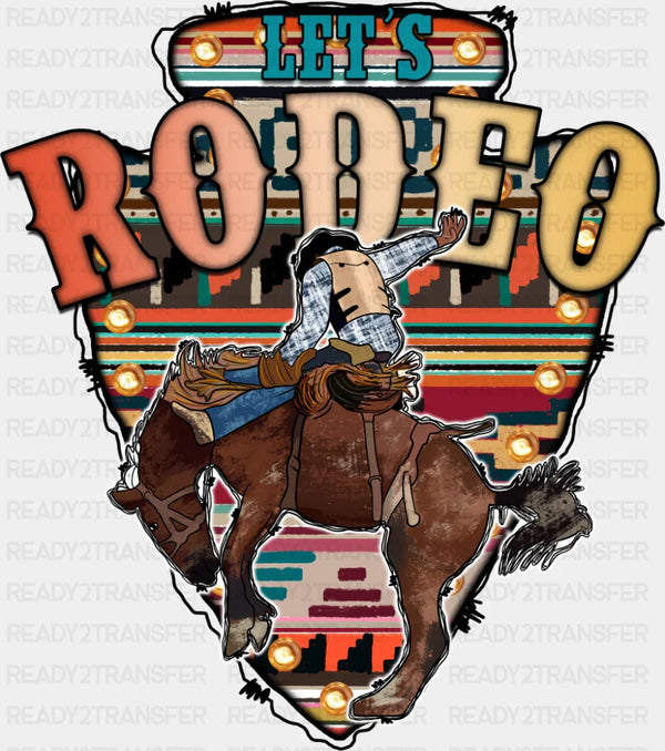Let's Rodeo Horse Design - Rodeo DTF Transfer