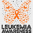 Leukemia Awareness Butterfly Design - Leukemia DTF heat transfer ready2transfer Dark Color Design ( See imaging )