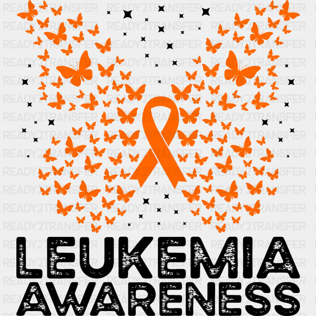 Leukemia Awareness Butterfly Design - Leukemia DTF heat transfer ready2transfer Dark Color Design ( See imaging )