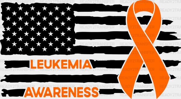Leukemia Awareness USA Flag - Leukemia DTF heat transfer
