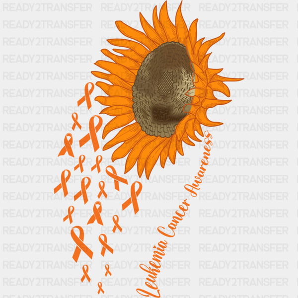 Leukemia Cancer Awareness, Sunflower & Ribbons - Leukemia DTF Transfers