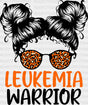 Leukemia Warrior Girl Design - Leukemia DTF heat transfer ready2transfer Dark Color Design ( See imaging )