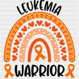 Leukemia Warrior Rainbow - Leukemia DTF Transfers - Adult Unisex - S & M (10’’) / Dark Color Design (See Imaging)