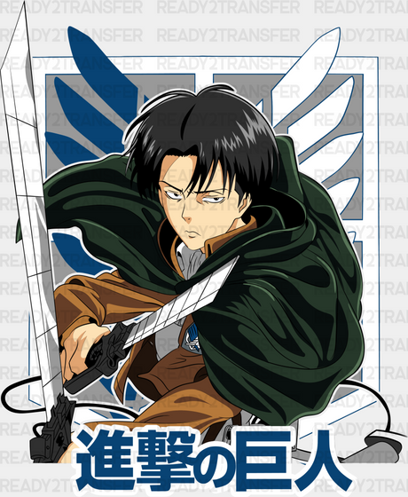 Levi Ackerman Design - Attack On Titan Iron Dtf Transfer