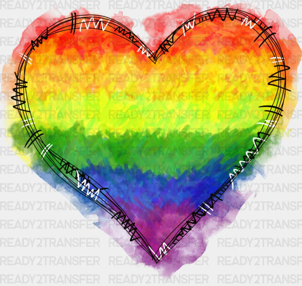 LGBTQ+ Heart - LGBTQ+ DTF Transfer
