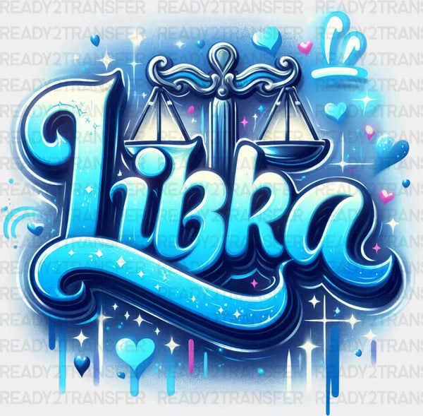 Libra Blue And Pink - Zodiacs & Horoscopes DTF Transfer
