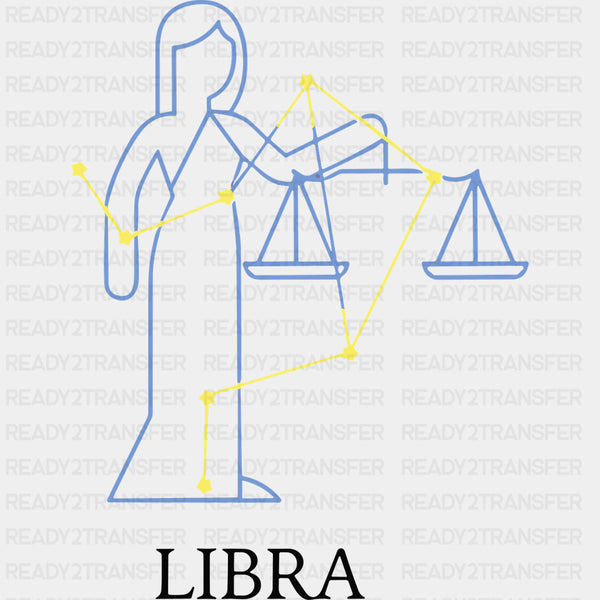 Libra Blue Constellation - Zodiacs & Horoscopes DTF Transfers