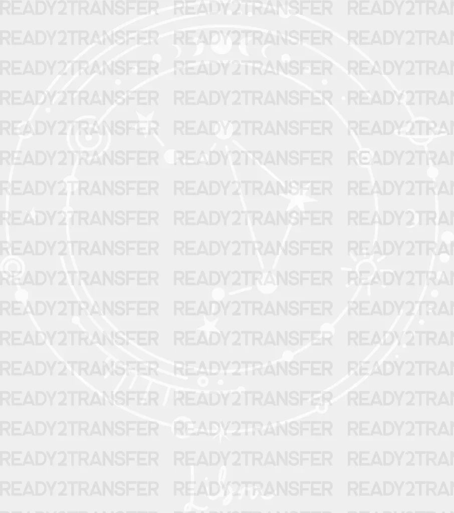 Libra Constellation Design - Zodiac Dtf Transfer Adult Unisex S & M (10’’) / Light Color (See