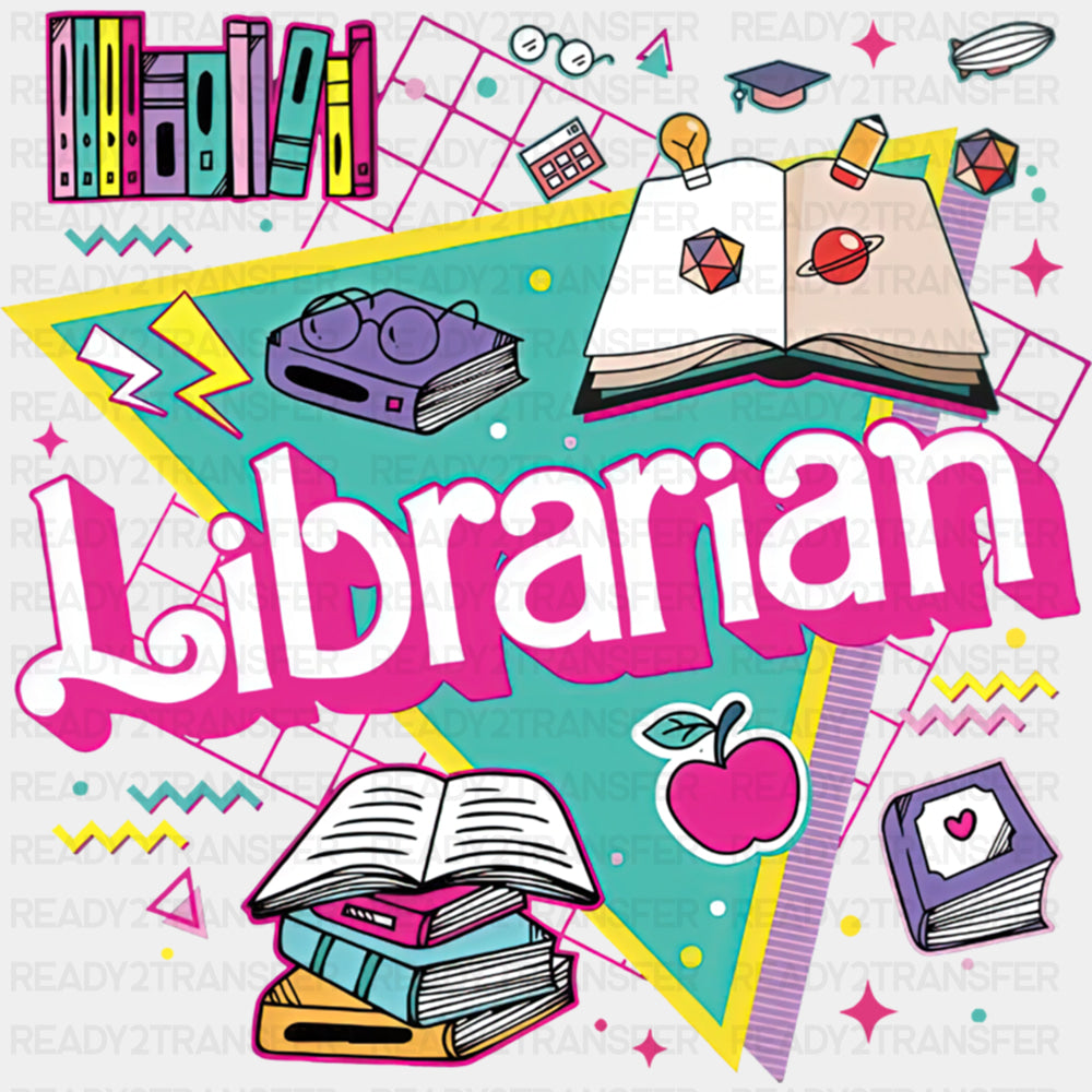 Librarian Pink Design - Librarian DTF Transfers