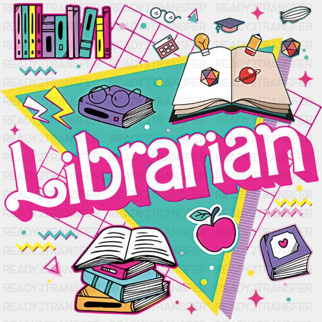 Librarian Pink Design - Librarian DTF Transfers