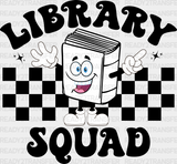 Librarian Squad Design - Dtf Heat Transfer Adult Unisex S & M (10’’) / Black