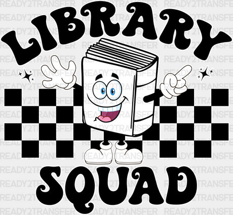 Librarian Squad Design - Dtf Heat Transfer Adult Unisex S & M (10’’) / White