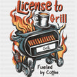 License To Grill - BBQ DTF Transfers ready2transfer Dark Color Design (See Imaging)