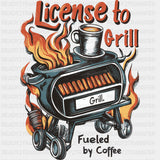 License To Grill - BBQ DTF Transfers ready2transfer Dark Color Design (See Imaging)