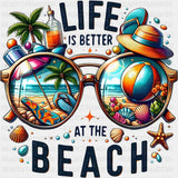 Life Is Better At The Beach - Family Trip DTF Transfers ready2transfer Dark Color Design (See Imaging)