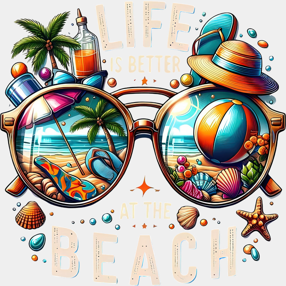 Life Is Better At The Beach - Family Trip DTF Transfers ready2transfer Light Color Design (See Imaging)