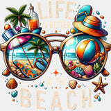 Life Is Better At The Beach - Family Trip DTF Transfers ready2transfer Light Color Design (See Imaging)