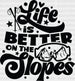 Life Is Better On The Slopes - Skiing DTF Heat Transfer ready2transfer Black