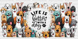 Life Is Better With A Dog - Pets Cup Wrap Uv Sticker Permanent Dtf Decal