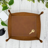 Custom Engraved Leather Tray