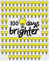 Lightbulb 100 Days Brighter Dtf Transfer