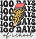 Lightning Pencil 100 Days Of School DTF Transfer ready2transfer Black
