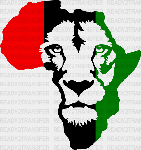 Lion Silhouette Africa Blm Dtf Transfer Adult Unisex - S & M (10’) / Black