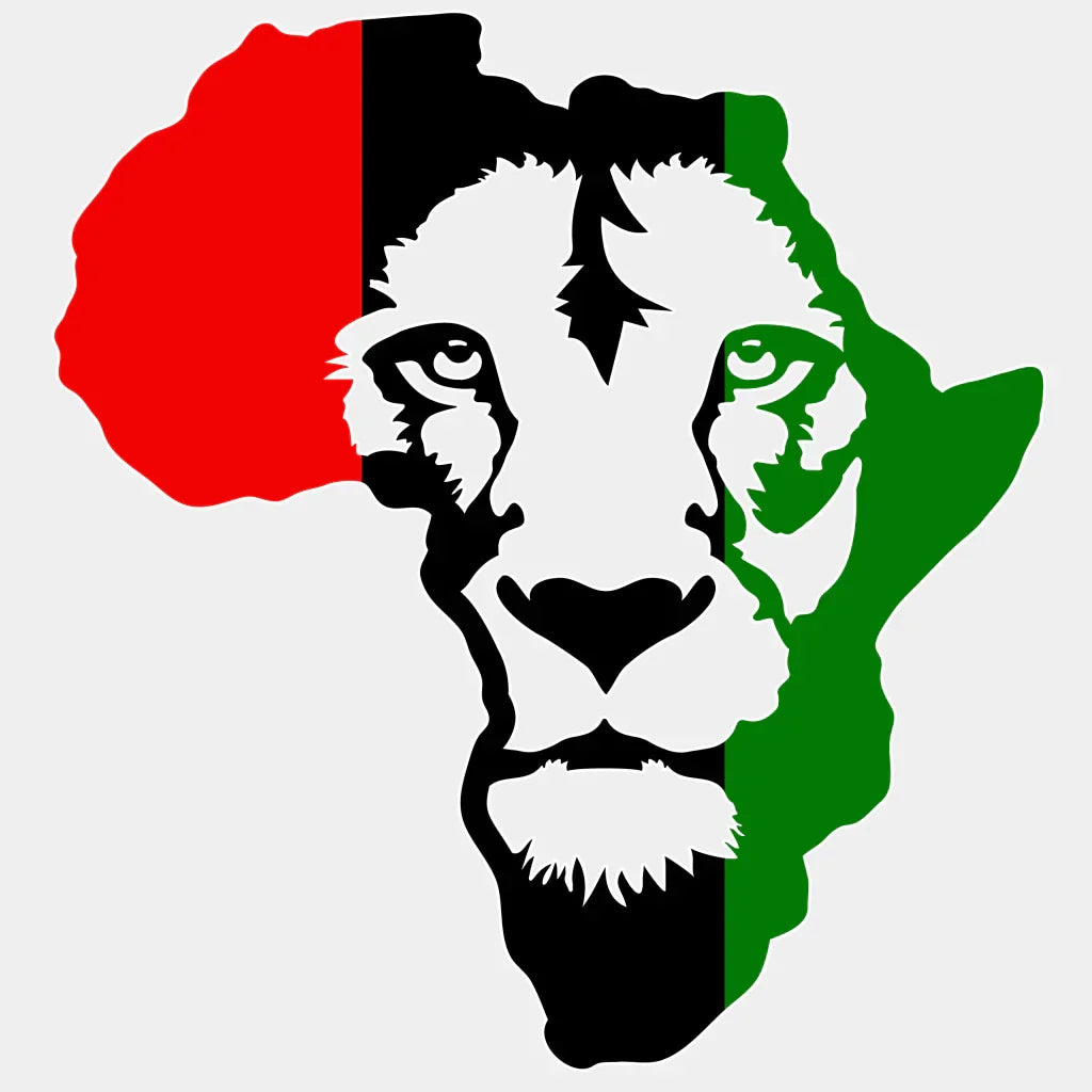 Lion Silhouette Africa Blm Dtf Transfer Adult Unisex - S & M (10’) / White