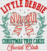 Little Debbie Cakes - Christmas Dtf Transfer Adult Unisex S & M (10’’) / Dark Color Design (See